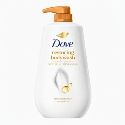 Dove Restoring Body Wash with Triple Hydration Serum for Soft, Hydrated Skin
