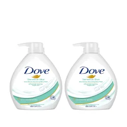 Dove Set of 2 Microbiome Gentle Nourishing Body Wash for Sensitive Skin - 1L each .