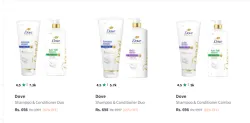 Dove Shampoo 1L & Hair Conditioner Minimum 60% Discount