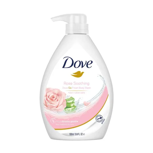 Image of Dove Soothing Rose & Aloe Vera Body Wash for Replenished Skin, Refreshing Scent 1L