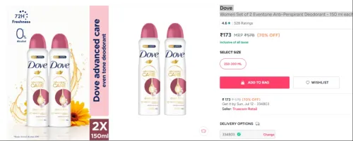 Image of Dove Women Set of 2 