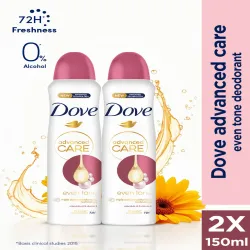 Dove Women Set of 2 Eventone Anti-Perspirant Deodorant - 150 ml each