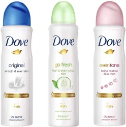 Dove Women’s Deodorant Spray Pack of 3 (450 ml)