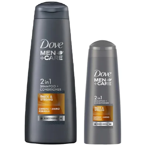 Image of Dove Men+Care Thick & Strong 2-in-1 Shampoo & Conditioner (Twin Pack)