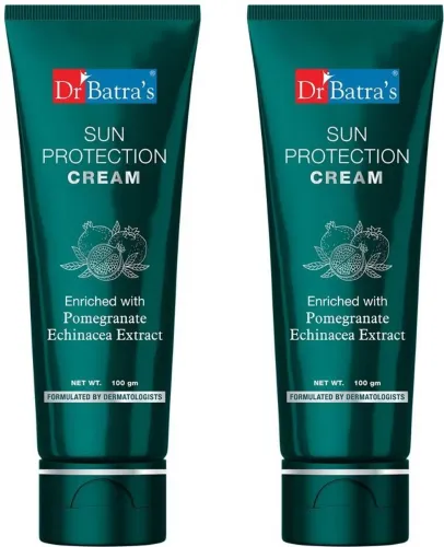 Image of Dr Batra's Sunscreen - SPF 50 Sun Protection Cream SPF30 – Echinacea Enriched Anti-Ageing Sunscreen Care (100 ml)