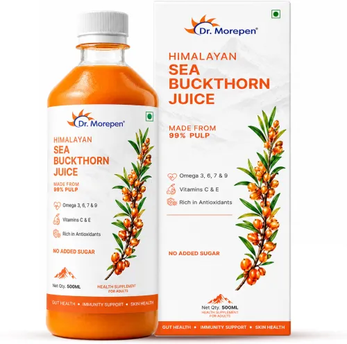 Image of Dr. Morepen Himalayan Sea Buckthorn Juice 500ml | 99% Pulp | No Added Sugar