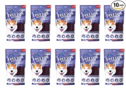 Dr. Pets Pack of 10 (85g Each) Treetos Blueberry Blast Dog Treats | Soft Chew Sticks for Puppies & Adult Dogs | Real Chicken Training Treats | Antioxidant Enriched Snacks