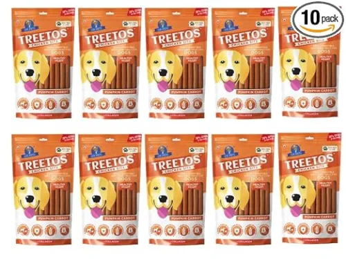 Image of Dr. Pets Pack of 10 Pumpkin Carrot Dog Chew Sticks