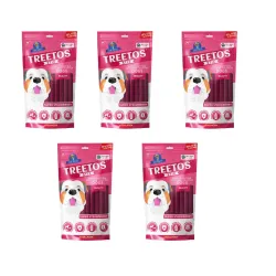 Dr. Pets Pack of 5 Super Strawberry Dog Chew Sticks for Dogs Dental Stick, Calcium Bone and Chicken Dog Biscuits Healthy Treats and Training Snacks Long Lasting Chew Sticks for Small and Large Breed
