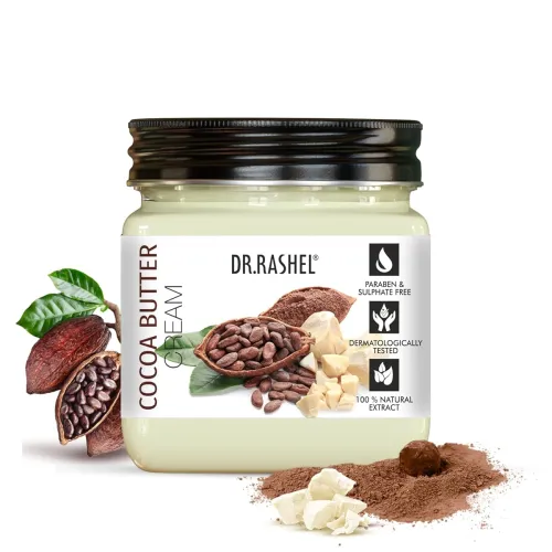 Image of DR.RASHEL Cocoa butter Face And Body Cream For Women and Men (380 Ml) | All Skin Types |Soft and Healthy Skin | 