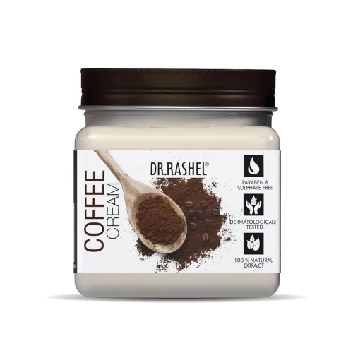 Image of DR.RASHEL Coffee Face And Body Cream For Women and Men (380 Ml) | All Skin Types |Soft and Healthy Skin | Repairing & No
