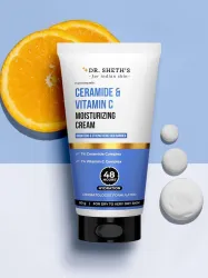 Dr. Sheth’s Ceramide & Vitamin C Moisturizing Cream | 48hr Deep Hydration (50 g)