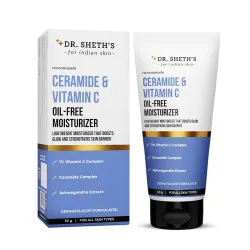 Dr. Sheths Ceramide & Vitamin C Oil - Free Moisturizer| Lightweight Moisturizer to Hydrate & Brighten Skin | With Vitam