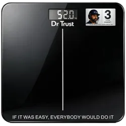 Dr Trust USA Inspire Digital Electronic Weight Machine, CE approved with 3 Years Warranty, For Human Body 180Kg Capacity, Tempered Glass, LCD Display Personal Weighing Scale - 523