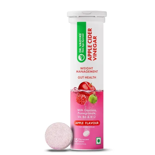 Image of Dr Vaidya's ACV Effervescent Tablets Garcinia Pomegranate Pack of 1
