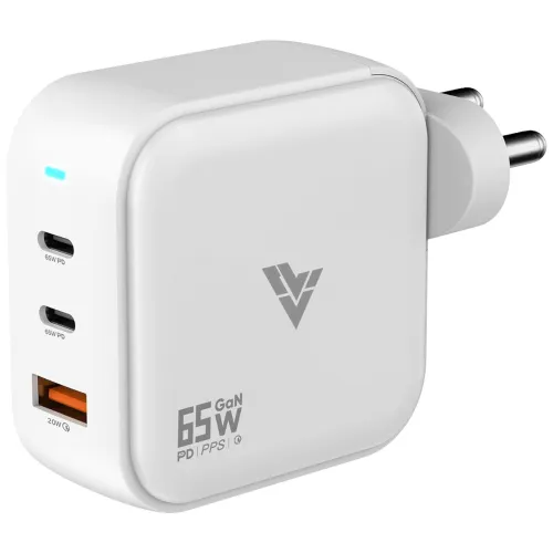 Image of DR VAKU® 65W Charger Type C Fast Adapter with Multi Port Dual PD Charging GaN Technology for MacBook Laptop, iPhone 17/1