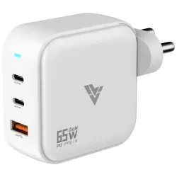DR VAKU® 65W Charger Type C Fast Adapter with Multi Port Dual PD Charging GaN Technology for MacBook Laptop, iPhone 17/1
