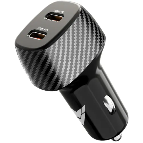 Image of DR VAKU® BROTVOLT 66W Car Charger Dual Port Output Fast Charging Type C PD 33W USB Car Mobile Charger Adapter for iPhone