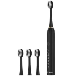 Dr Vaku® Sonicare+ Electric Toothbrush for Men Woman Adults sonic with 6 Modes, 4 Brush Heads, 60-Day Battery Backup, Re