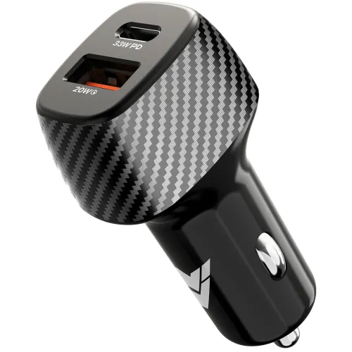 Image of DR VAKU® TROSVOLT 53W Car Charger Fast Charging Dual Port Type C 