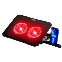 Dracula 20 Laptop Cooling Pad with Dual Fans & Mobile Holder