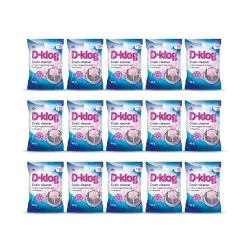 Drain Cleaner Powder 40g x15, Removes Sink & Pipe Clogs in 30 Min
