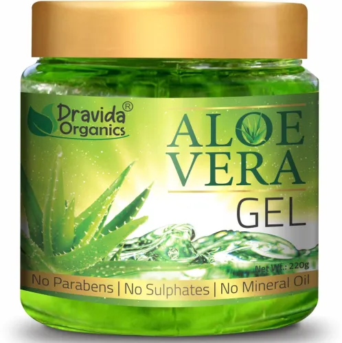 Image of Dravida Organics 100% Pure Aloe Vera Gel  (220 g)