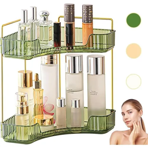Image of Dravina 2 Tier Makeup Organizer Storage Box