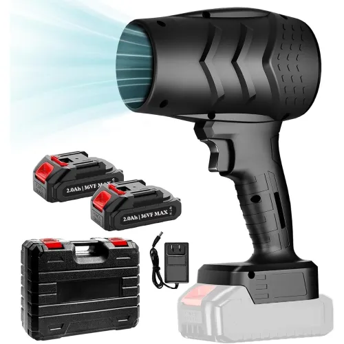 Image of Dravizon Compressed Air Duster – 36V Air Blower Car Drying Tool – Includes 2 Batteries