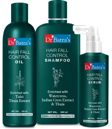 Image of Dr Batra's Hair Fall Control Kit (Oil, Shampoo, Serum)