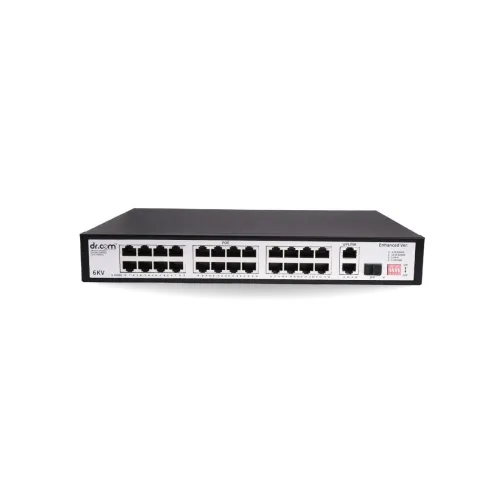 Image of dr.com® 27 Port PoE Switch with 24 10/100 PoE Ports