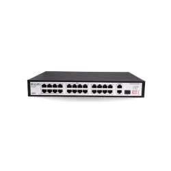 dr.com® 27 Port PoE Switch with 24 10/100 PoE Ports