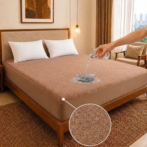 Image of Dream Care King Waterproof Mattress Cover (78 inch x 72 inch, Beige)