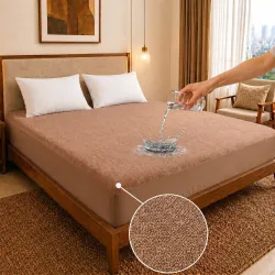 Dream Care King Waterproof Mattress Cover (78 inch x 72 inch, Beige)