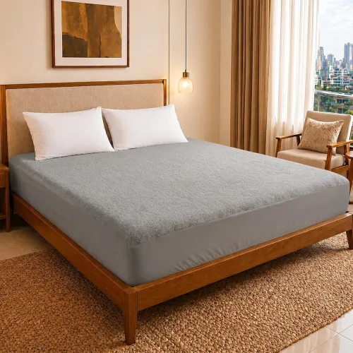 Image of Dream Care Waterproof Queen Mattress Protector Grey