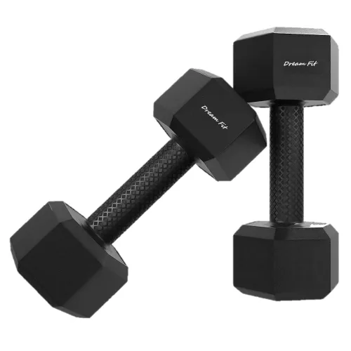 Image of DREAM FIT PVC Hex Fixed Dumbbells Set 
