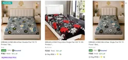 DREAM LIVING Bedsheets Starting @₹162