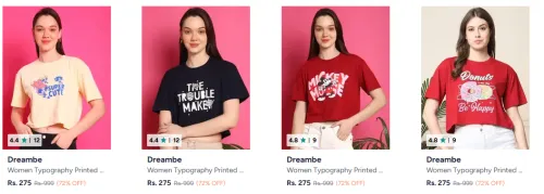 Image of Dreambe women crop tops upto 70% off 