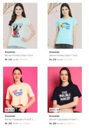 Dreambe Womens T-shirts starting @ ₹235