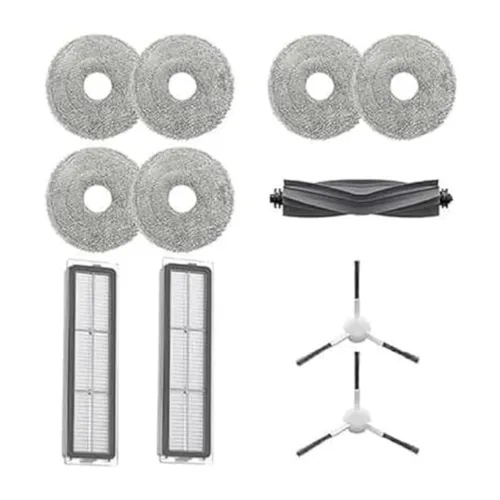 Image of Dreame Original accessory set for L10 Prime: 1x main brush, 2x side brushes, 2x dust filters, 6x mop cloths (3 pairs)