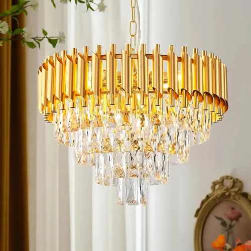 Image of DREAMY DESIGNS 4-Tier K9 Crystal Chandelier Light (500mm)