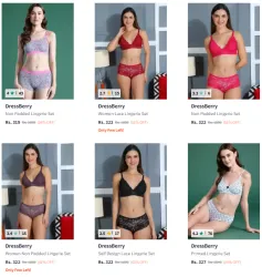 DressBerry Brand Womens Lingerie Sets @ Minimum 80% Discount