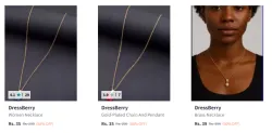 Dressberry Necklace And Chain Starting @ ₹35