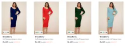 DressBerry Puff Sleeves Bodycon Dress Starting at ₹249
