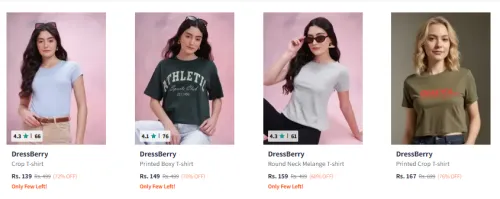 Image of Dressberry Tshirts Starting @ ₹139