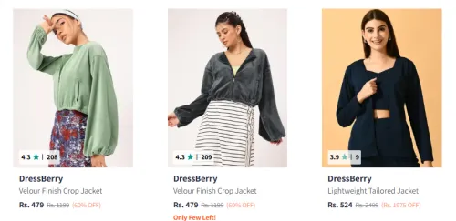 Image of DressBerry Women Jackets UPTO 85% OFF