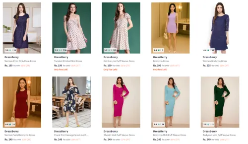 Image of Dressberry Women's Dresses upto 89% Discount
