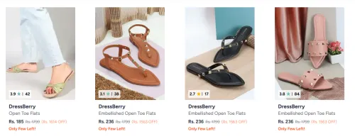 Image of Dressberry Women's Flats upto 80% Discount | Starting at ₹185