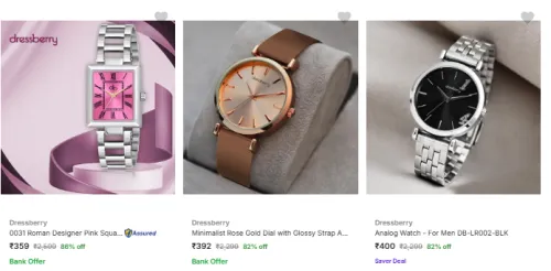 Image of Dressberry Wrist Watches at minimum 80% Discount