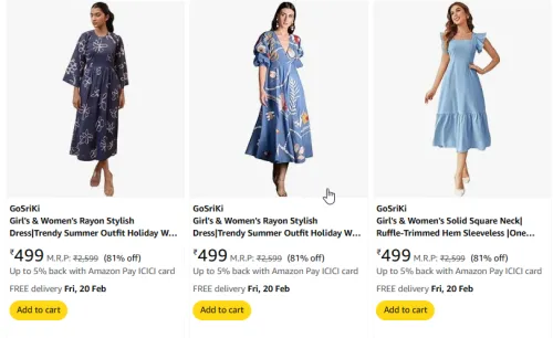 Image of Dresses for womens upto 80% off